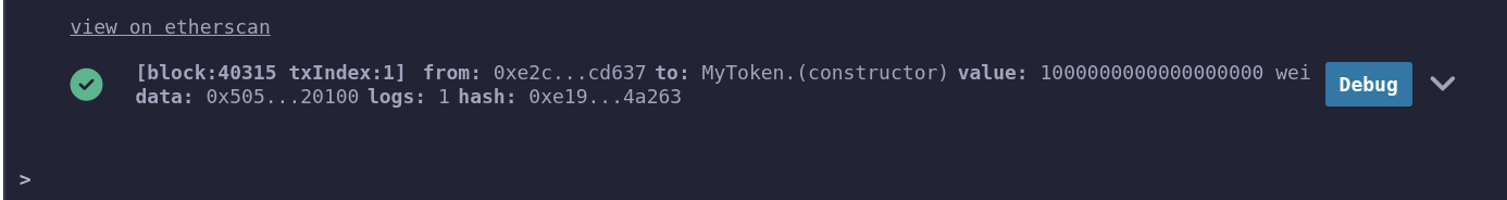 Deploy smart contract step 9