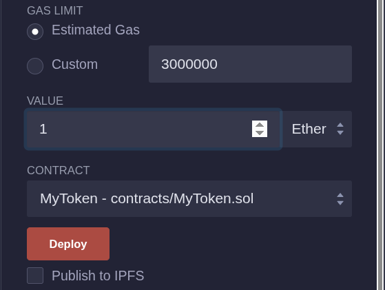 Deploy smart contract step 5